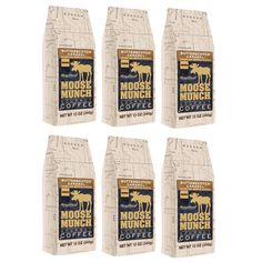 six bags of moose munch coffee