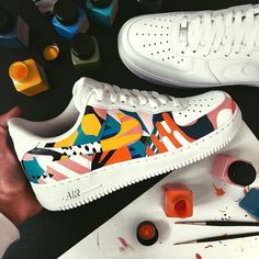 Sneakers Art, Filipino Fashion, Painted Shoes Diy, Custom Painted Shoes, Diy Sneakers, Nike Shoes Air Force, Painted Sneakers