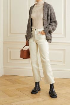 Cream Jeans Outfit Winter, Straight Leg Jeans Outfit, Autumn Style Inspiration, Style Inspiration Outfit Ideas, Wardrobe Plan, Inspiration Outfit Ideas, Jean Beige, Pinterest Wardrobe