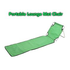 the portable lounge mat chair is green