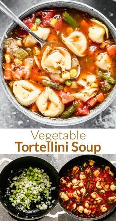 vegetable tortellini soup is an easy and healthy dinner that's ready in under 30 minutes