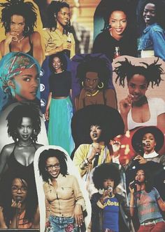 a collage of black women with different hair colors and hairstyles on them