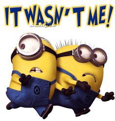 two minion characters with the caption it was t me what? written below