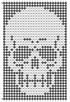 a cross stitch pattern with a skull on it