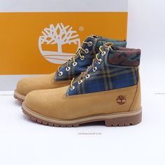 Timberland Premium 6 Inch Heritage Waterproof Boots Tb-0a5rz2-231 Wheat Nubuck - New In Box. Us Size 7y Youth == Us Size 8.5 Women's We Only Sell 100% Genuine Products, Sourced From Major Retailers. Blue Round Toe Boots For Outdoor Work, Timberland Chelsea Boots, White Leather Ankle Boots, Timberland Boots Black, Timberland Premium, Womens Waterproof Boots, Timberlands Shoes, Waterproof Hiking Boots, Timberlands Women