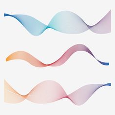 three different colored wavy lines on a white background, each with an individual's own image