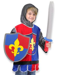 in stock Knight Costume For Kids, Costume Chevalier, Knight Dress, Role Play Costume, Knight Costume, Melissa And Doug, Costume Set, Up Costumes, Melissa & Doug