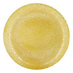 a yellow plate on a white background