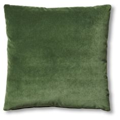 a green pillow on a white background