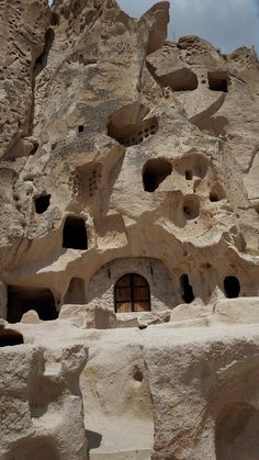 the rock formations have holes in them to allow people to see what's inside