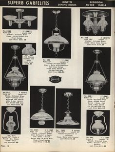 an old catalog showing different types of lamps