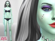 an animated image of a woman with piercings on her face