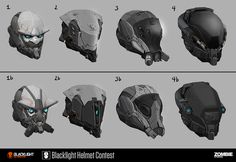 the concept art for blacklight helmet contest