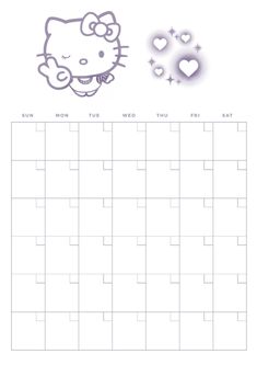 Hello Kitty calendar productivityplanner 772 Free Hello Kitty Printables, Good Notes Weekly Planner, Timetable Design Ideas, Hello Kitty Schedule, October Calendar 2024, Calendars Aesthetic, Sanrio Planner