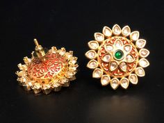 "Kundan Studs,Polki Emerald Studs earrings,Kundan Jhumka,Kundan Earrings,Kundan Jadau Stud Earrings,Kundan Jewelry,Kundan traditional earring These earrings are handcrafted with love and creativity and are perfect for any occasion. These handcrafted beautiful high quality earrings are made in Brass alloy in tribal handcrafted designs with matte gold finish paired with exclusive handwork. Pair them up with Indian traditional outfit such as Anarkalis, Lehengas or Sarees and be the \"Diva\" at your Kundan Meenakari Earrings In Temple Jewelry Style, Traditional Chandbali Earrings With Zari Work, Diwali Temple Jewelry Earrings With Zari Work, Traditional Zari Work Earrings For Diwali, Bollywood Multicolor Zari Work Earrings, Multicolor Kundan Earrings With Meenakari, Festive Kundan Chandbalis With Motifs, Temple Jewelry Kundan Chandbalis With Motifs, Multicolor Zari Work Chandbali Earrings