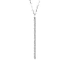 Long Diamond Bar Pendant in 14k White Gold - 30" (1/4 ct. tw.) #diamondpendantnecklaces #14kgold #diamondjewellery Diamond Necklace Wedding, Pendants Diamond, Wedding Ring Guide, Diamond Pendant Jewelry, Pearl Jewelry Gift, Platinum Rose Gold, Gold Rings Fashion, Jewelry Pendants, Gold Pearl Necklace