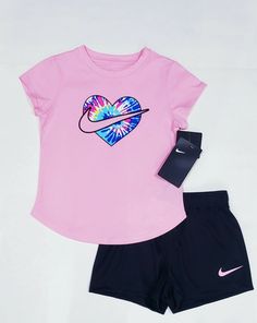 *NEW* GIRL'S NIKE SHIRT & SHORTS 2 PIECE SET OUTFIT ~Size 4.  Condition is Brand New with tags. *International Shipping Available For Additional Cost **Everything is processed, packaged, and stored in a smoke free & pet free environment. Multiple orders will automatically be combined for shipping and whenever applicable a refund will be credited back to the account 2 Piece Set Outfit, Nike Shirt, Nikes Girl, Girls Pajamas, Set Outfit, Nike Shirts, 2 Piece Set, New Girl, Toddler Outfits