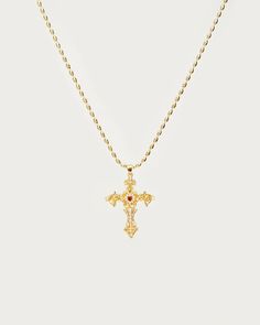 Gold Aphrodite’s Song Necklace | En Route Jewelry Indie Sleeze, En Route Jewelry, Romantic Jewellery, Gold Cross Necklace, Goddess Of Love, Jewelry Lookbook, Birthday Wishlist, Gold Cross, Jewelry Inspo