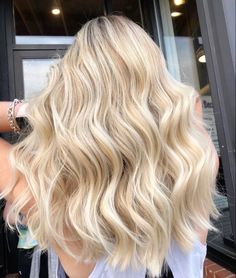 Blonde Hair Color Ideas For Red Heads, Gold Jewelry On Blondes, Bright Golden Blonde Hair Highlights, Light Blonde Full Highlights, Hawaii Blonde Hair, Icy Golden Blonde Hair, Honey Bright Blonde Hair, Blonde Hair With Orange Underneath, Warm Beach Blonde Hair