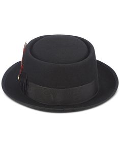 A vintage look with timeless cool, this pork pie hat from Dorfman Pacific is in wool felt trimmed with a tonal ribbon and bright feather. Pork Pie Hat, Pork Pie, Well Groomed Men, Birthday Shopping, Abayas Fashion, Scarf Men, Mens Cologne, Mens Gift Sets, Pump Sandals