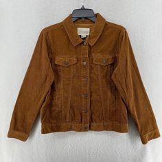 Tillys Sky & Sparrow Jacket Women's L Brown Camel Button Up Corduroy Long Sleeve New With Tags. Please Refer To The Pictures Measurements. All Items Are Stored In A Pet-Free, Smoke-Free Environment. Items Typically Ship The Next Business Day. Sold As Pictured, Thank You For Looking. Our Sku: M8br2-24 Spring Corduroy Outerwear With Buttoned Pockets, Brown Cotton Outerwear, Corduroy Outerwear With Buttoned Pockets For Spring, Brown Denim Jacket With Pockets For Fall, Fall Collared Denim Jacket With Button Closure, Classic Brown Denim Jacket For Winter, Corduroy Button-up Outerwear, Fall Long Sleeve Denim Jacket With Buttons, Corduroy Button-up Outerwear With Buttoned Pockets