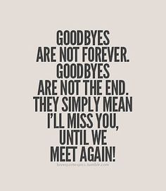 a quote that reads goodbyes are not forever, goodbyes are not the end they simply mean i'll miss you until we meet again