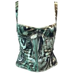 Roberto Cavalli S/S 2005 Bustier Corset Silk Abstract Print Crop Top | eBay Baggy Y2k Outfits, Y2k Outfits Blue, High Fashion Tops, Y2k Outfits Baggy, Berry Avenue Codes Y2k, Robert Cavalli, Unique Tops, Corset Tops, Azzedine Alaia