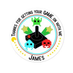 a sticker that says thanks for getting your game on with me