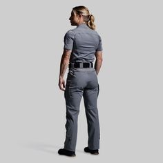 Experience comfort and reliable protection with our Op Top tailored to the female frame. Featuring abrasion-resistant stretch fabric at the shoulders and arms, side zippered arm pockets with loop Velcro patches and pen pockets, and BP Shield technology for odor control, hyper-evaporation, UVA/UVB protection and cooling power technology, this shirt is designed to keep up with every demand of the job. Tactical Wear, Velcro Patches, Stretch Fabric, Pen, Technology, Grey, Frame, Pants, Fabric