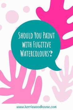 Some of the most joyful watercolour pigments you will find are in the family of pinks and reds - but alas the one you like best is described as ‘fugitive’. So let's first clarify what a fugitive paint is and then figure out how much we should care about that in our watercolour adventures. #fugitivecolor #fugitivewatercolour #lightfast Color Theory Art, Easy Lessons, Flowers Tutorial