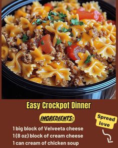 Easy Crockpot Dinner Delish Crockpot Recipes, Crockpot Meals Under $10, Easy Dinner Recipes Crockpot Ground Beef, Crockpot Pasta Recipes Easy, Crockpot Pasta Meals, Quick Crockpot Recipes 2 Hours, Crockpot Recipes Winter, Crockpot Recipes Dump And Go, Easy Crockpot Casseroles