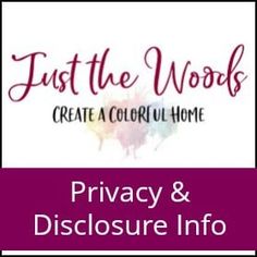 a sign that says, just the words create a colorful home privacy and discount info