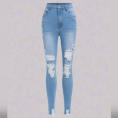 Teen Girl Ripped Raw Hem Jeans Size: 14y Color: Light Wash Closure Type: Zipper Fly Details: Button, Pocket, Ripped, Zipper Fit Type: Skinny Color: Light Wash Pattern Type: Plain Type: Skinny Waist Line: Natural Length: Long Fabric: Slight Stretch Material: Denim Composition: 70% Cotton, 24% Polyester, 4% Viscose, 2% Elastane Brand New Condition (See Pictures) Never Been Worn, Just Tried On Once. Comes From A Smoke-Free + Pet Free Home* Fast Shipper (Same Day Or Next) Reasonable Offers Are Welcome! Bundle Your Liked Items And Save More! New To Poshmark Use My Code: K_rene3 To Receive $10 That You Can Use On Your Purchase. Thanks For Checking Out My Closet And Happy Ing! Shein Bottoms, Raw Hem Jeans, Hem Jeans, Color Light, Jeans Size, Brand New, Closet, Blue, Color