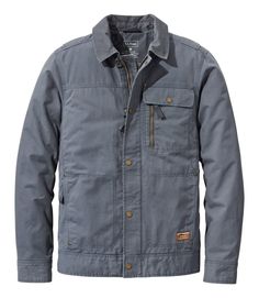 Men's L.L.Bean Utility Jacket | Insulated Jackets at L.L.Bean Light Jacket Men, Stylish Workwear, Farm Clothes, Mens Jackets Casual, Mens Items, Rugged Style, Bean Boots, Gunmetal Grey, Nylon Fabric