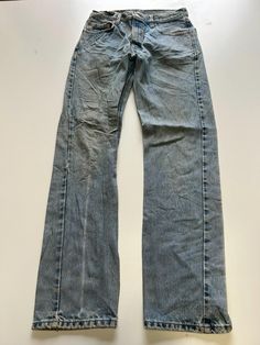 Mens Levi Levis Strauss 505 Jean  1990s vintage  Regular Fit  Zip Fly  Mid Stonewash Blue  Waist 28 inch Leg Length 32 inch Item in excellent condition Levis Strauss, Levis Men, Levi Strauss, Levis Jeans, Levi's, Mens Outfits, Blue, Clothes