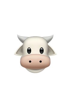 a cow's head is shown in the shape of a mask on a white background