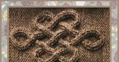 an image of a knitted pattern with the letters b and c in brown yarn