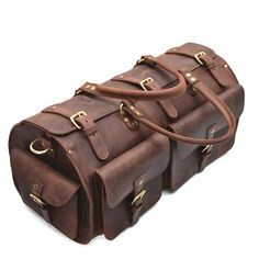 Leather Overnight Bag, Leather Weekender, Leather Duffel, Rugged Leather, Leather Travel Bag, Leather Duffle, Veg Tan Leather, Mens Leather Bag, Leather Projects