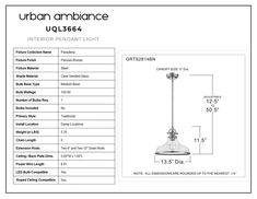 the urban ambulance light is shown with measurements