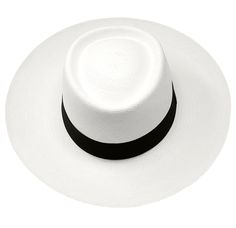 A comfortable hat, handmade in Cuenca, the worldwide famous Panama Hat town in Ecuador. This Panama Chemise (Gambler) is a top quality, casual and elegant hat. Each hat is individually blocked and trimmed to meet the highest quality standards. Color: White Material: Toquilla Straw Brim: 10 - 11 cm. (3 9/10" - 4 2/5") Wide Brim Grade: 3 - 4 Sweatband: Cotton Twill, 3 cm. (1.18") Crown: 10 cm. (4") Ribbon: Linen Elegant Hat, Elegant Hats, Hat Handmade, Grade 3, White Material, Wide Brimmed, Ecuador, To Meet, Panama Hat