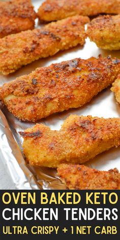 These Crispy Oven Baked Keto Chicken Tenders are just what you’ve been craving! These delicious low carb, gluten free chicken tenders are about 1 net carb for two tenders! Baked Keto Chicken, Gluten Free Chicken Tenders, Keto Chicken Tenders, Low Carb Low Fat Recipes, Boiled Egg Diet, Best Low Carb Recipes, Low Carb Diet Recipes