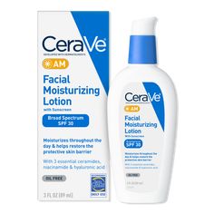 Free Shipping at $35. Shop AM Lotion Face Moisturizer with SPF 30 for Balanced to Oily Skin CeraVe Cera Ve, Lotion With Spf, Chemical Sunscreen, Moisturizing Lotion, Summer Skincare, Sunscreen Moisturizer, Sunscreen Lotion, Face Lotion, Moisturizer With Spf