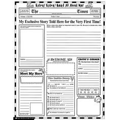 an image of a newspaper page with the title'my executive story here for very first time