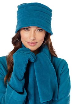 The wear-all-winter accessory in cozy and soft fleece, this is the one hat you'll reach for when the temperature drops. It's versatile and matches our fleece coats! One sizePolyMachine washImported | Women's Fleece Hat by Accessories For All in Deep Lagoon Fleece Hat, Tunic Tank Tops, Cloche Hat, Career Dress, Fleece Coat, Swimsuits For All, Current Fashion Trends, Womens Fleece, Polar Fleece