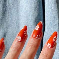 Phoebe 🩷 on Instagram: "🧡🌸🧡🌸  @gelcare.official Terracotta | oat | parasol  (Use code PHOEBE to save ~ aff)   Rings are tagged and everything is linked and saved in my story highlight ✨   (Gifted/affiliate) #nails #nailinspo #nailart #nailsofinstagram #naildesign #nailstagram #gelnails #nailartinspo #naildesigns #nailfashion #nails2inspire #notd #nailinspiration #nailsoftheday #almondnails #simplenails #phoebesummernails #nailinspo2024 #2024nails #springnails #springnailinspo #nailinspo2024 #orangenails" Inverted Nail Designs, Nails 70s Style, Terracotta Nails, September Nails Art, Red Orange Nails, Nail Vibes, Nailinspo Nailart, September Nails