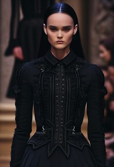 Modern Wednesday Addams, Dark Victorian Fashion, Wednesday Addams Outfit Inspiration, Wednesday Addams Fashion, Modern Gothic Fashion, Victorian Gothic Fashion, Wednesday Addams Outfit, Gothic Fashion Victorian