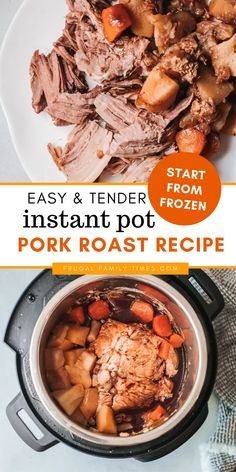 the instant pot pork roast recipe is ready to be eaten