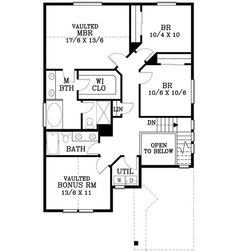 the second floor plan for this house