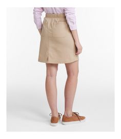 Women's Lakewashed Pull-On Skirt, Mid-Rise | Dresses & Skirts at L.L.Bean Casual Everyday Skirt With Elastic Waistband, Casual Skirt With Elastic Waistband For Everyday, Casual Stretch Skirt With Elastic Waistband, Casual Everyday Skirt With Pockets, Casual Stretch Skirt For Everyday, Everyday Spring Lined Skirt Bottoms, Casual Lined Skirt For Work, Casual Knee-length Everyday Skirt, Casual Workwear Skirt With Lining