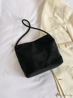 BirdinBag - Black Shoulder Bag: Stylish Womens All-Match Fashion Trend with Casual Appeal Letter Composition, Details Pictures, Word Wrap, Black Shoulder Bag, Matches Fashion, Bag Bag, Square Bag, Bag For Women, Letter Print